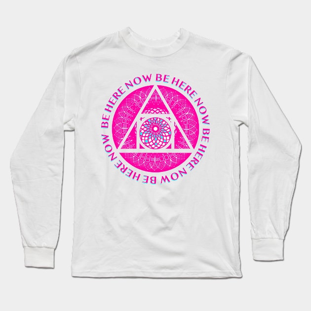 Be Here Now Stone Of Philo Long Sleeve T-Shirt by Crept Designs